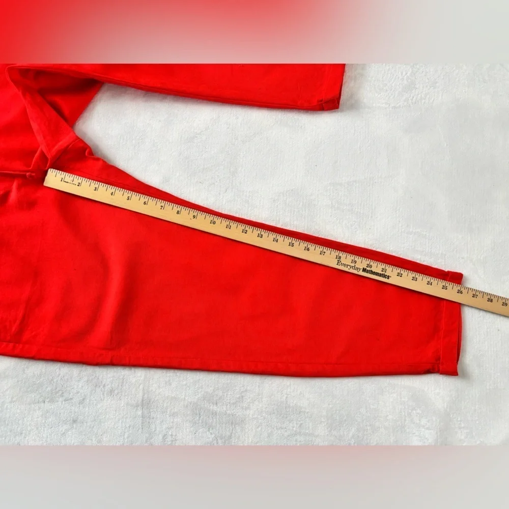 J.Crew Pants Orange Straight Leg Elastic Waist Drawstring Linen Size 6